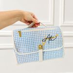 Trocador Luxo Jacquard Azul Bebê
