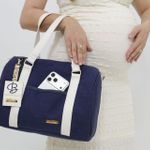 Bolsa Milão Linho Marinho