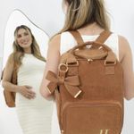 Mochila Bag  Cotelê Caramelo