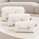 Kit Trio Necessaire Off White Matelado com Lavanda