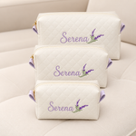 Kit Trio Necessaire Off White Matelado com Lavanda