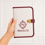 Porta Cartão Vacina  Perola com Marsala