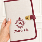 Porta Cartão Vacina  Perola com Marsala