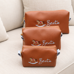 Kit Trio Necessaire Caramelo com Azul BB