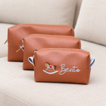 Kit Trio Necessaire Caramelo com Azul BB