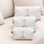 Kit Trio Necessaire Off White com Verde Agua