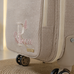 Mala de Rodinha com Bolso Palha com Rose