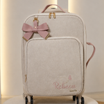 Mala de Rodinha com Bolso Palha com Rose