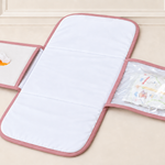 Trocador com bolso Off White com Rose