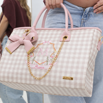 Bolsa New York Xadrez Rose