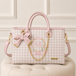 Bolsa New York Xadrez Rose