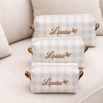 Kit Trio Necessaire Xadrez Nude