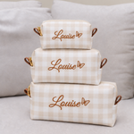 Kit Trio Necessaire Xadrez Nude