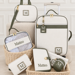 Kit Maternidade Tricot Marfim com Verde Musgo