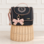 Frasqueira Luxo Preto Matelado com  Rose Gold