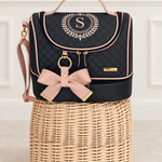 Frasqueira Luxo Preto Matelado com  Rose Gold