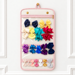 Porta Laço Off White com Bordado Floral