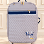 Mala de Rodinhas Fendi com Azul Marinho detalhe com Matelasse