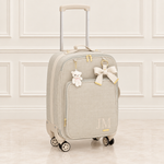 Mala de Rodinha com Bolso Linho Cru com Off White