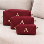 Kit Trio Necessaire Marsala com Rose