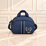 Bolsa Maternidade Azul Marinho com Dourado
