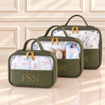 Kit Necessaire Cristal Verde Musgo