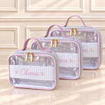 Kit Necessaire Cristal Estampa Balão com Rosa