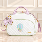 Bolsa Maternidade Off White com Rosa