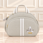 Bolsa Maternidade Linho Cru com Creme