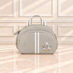 Bolsa Maternidade Linho Cru com Creme