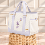 Bolsa Londres Off White com Lavanda