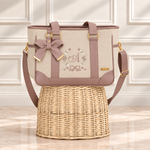 Bolsa Londres Linho Aveia com Rosé Antigo