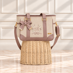 Bolsa Londres Linho Aveia com Rosé Antigo