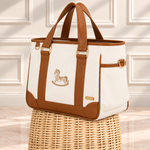 Bolsa Londres Tricot Marfim com Avelã