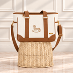 Bolsa Londres Tricot Marfim com Avelã