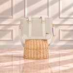 Bolsa Londres Linho Cru com Off White