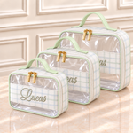 Kit Necessaire Cristal Xadrez Verde