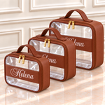 Kit Necessaire Cristal Caramelo
