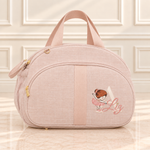 Bolsa Maternidade Linho Rose com Salmão
