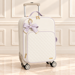 Mala de Rodinha com Bolso Off White com Lavanda