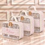 Kit Necessaire Cristal Floral com Off White
