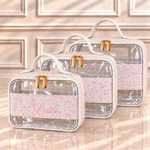 Kit Necessaire Cristal Floral com Off White