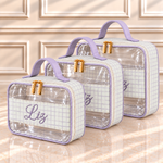 Kit Necessaire Cristal Xadrez Lavanda