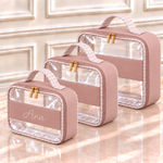 Kit Necessaire Cristal Rose com Xadrez