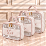 Kit Necessaire Cristal Xadrez Rose