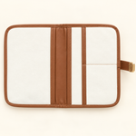 Porta Cartão Vacina Off White, Azul e Caramelo 