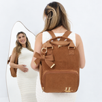 Mochila Bag  Cotelê Caramelo