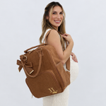 Mochila Bag  Cotelê Caramelo