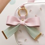 Chaveiro Laço Rosa BB com Verde Água