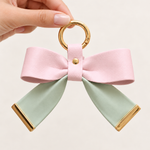 Chaveiro Laço Rosa BB com Verde Água